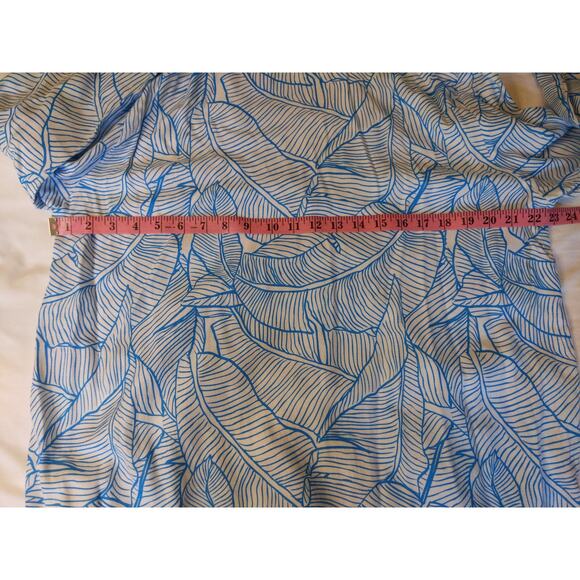 Charlie Holiday Women's US Sz 10 White Blue Striped Beach Coverup Flowy Coastalx - Picture 9 of 9